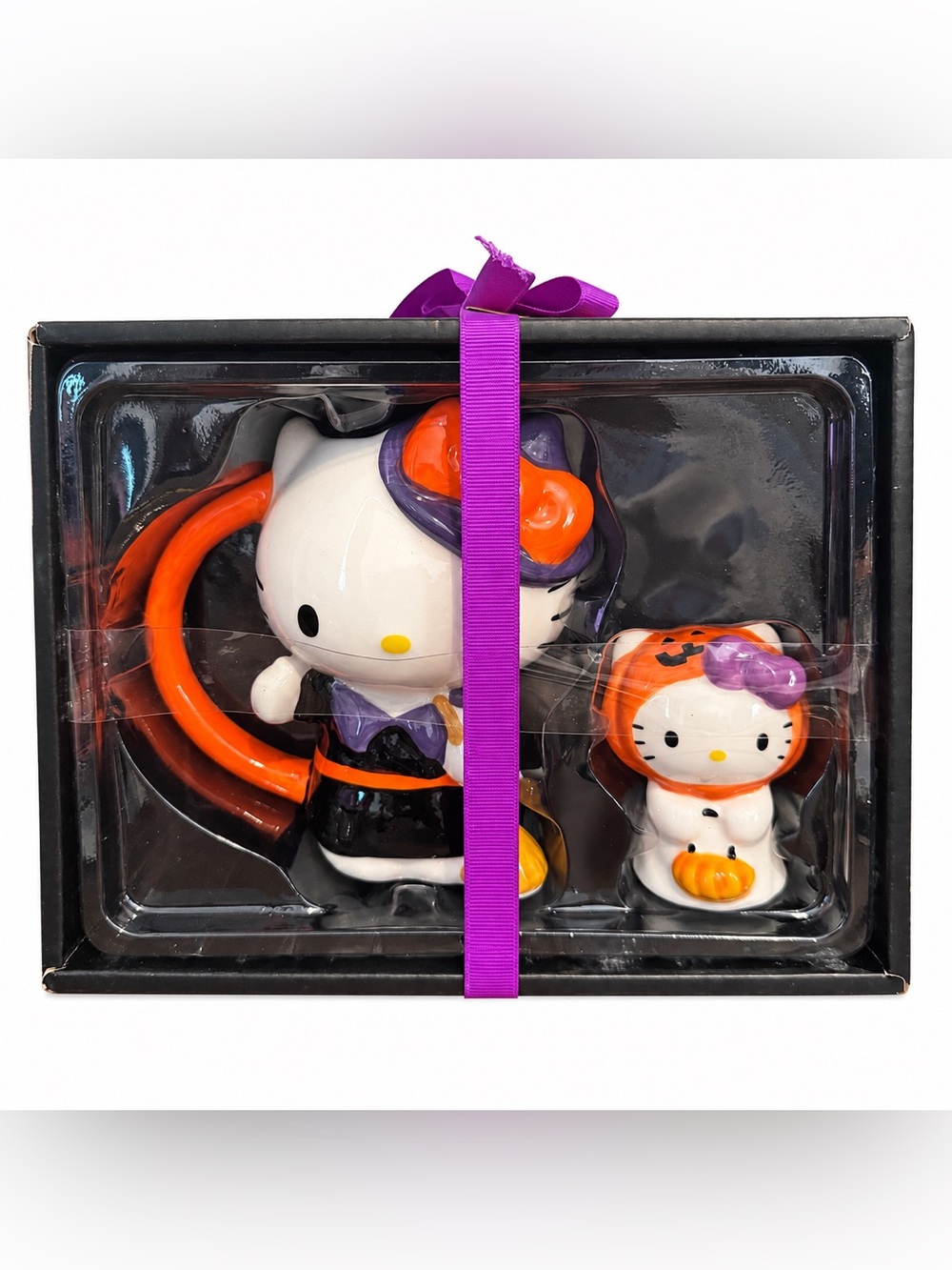 Hello Kitty Blue Sky Halloween Witch Mug & Pumpkin Figurine Boxed Set
